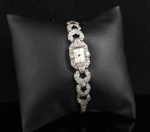 Vintage art deco platinum and - platinum,