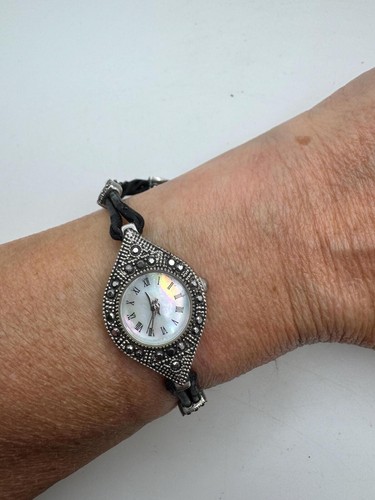 Vintage marcasite watch pearl - vintage, watch,pearl