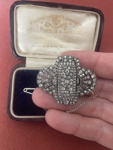 Vintage art deco paste watch - art,