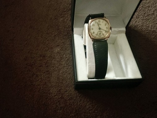 9ct gold art deco - record, watch